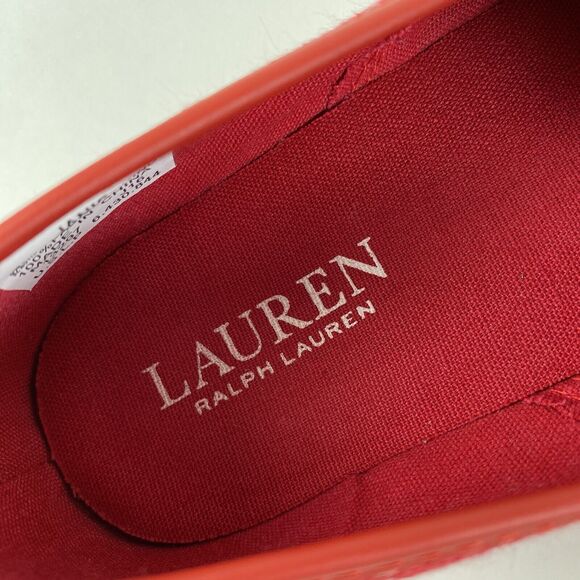 Lauren Ralph Lauren Janis Slip On Loafers Red Women Size 6.5 Pre-Owned‎ - Picture 8 of 13